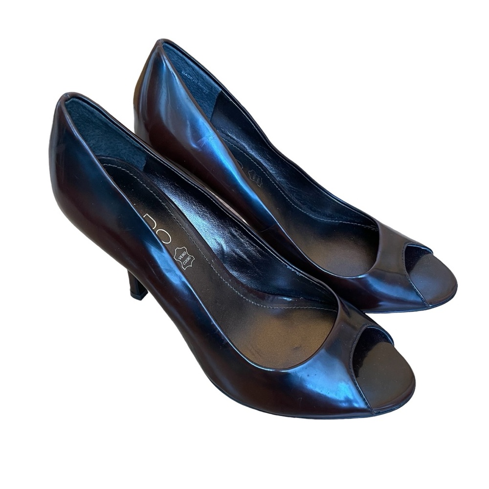 NWT ALDO WOMEN’S OPEN TOE HIGH HEELED BROWN SHOES SIZE 37 US SIZE 6.5-7